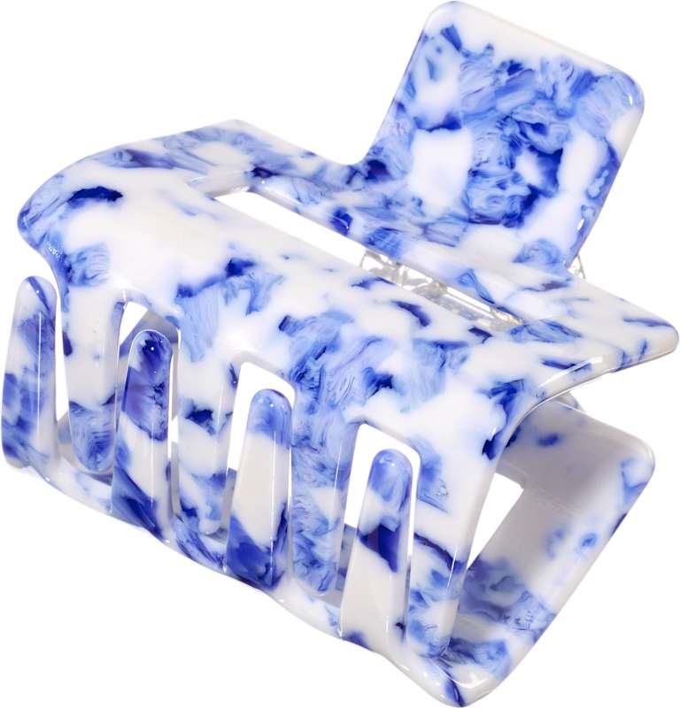 ebelin Pince à cheveux aspect céramique bleu/blanc 1 pièce