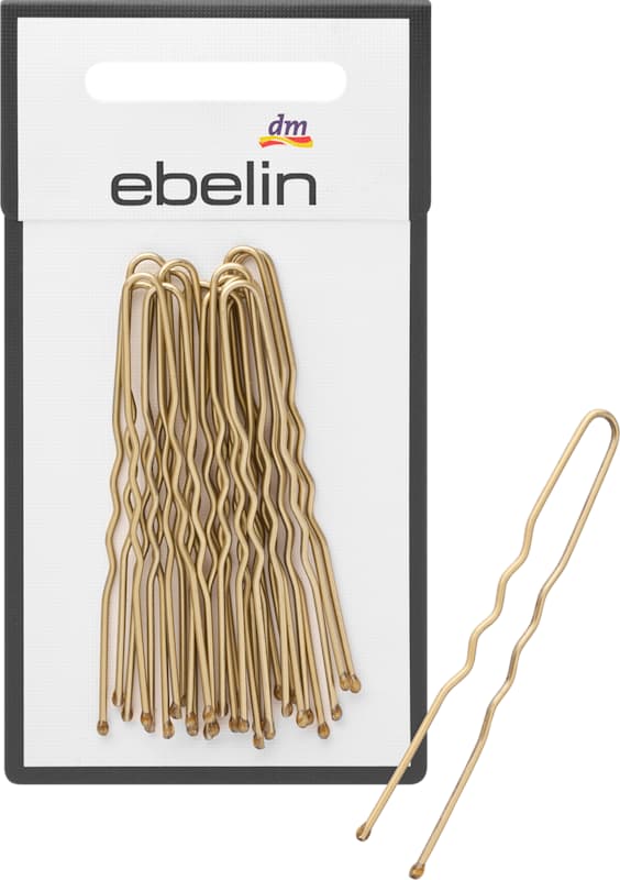 ebelin Épingles à cheveux ondulées aspect doré 15 pièces
