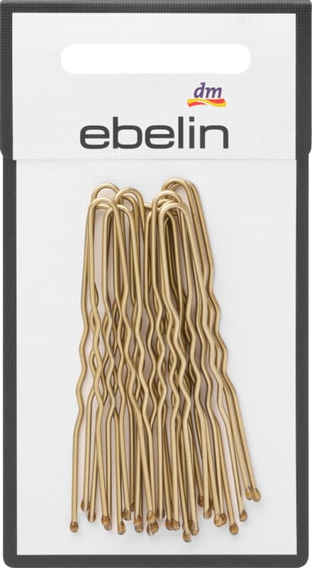ebelin Épingles à cheveux ondulées aspect doré 15 pièces