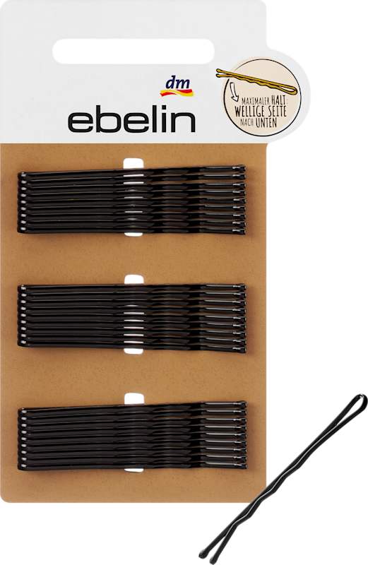 ebelin Barrettes midi noir, 27 pièces