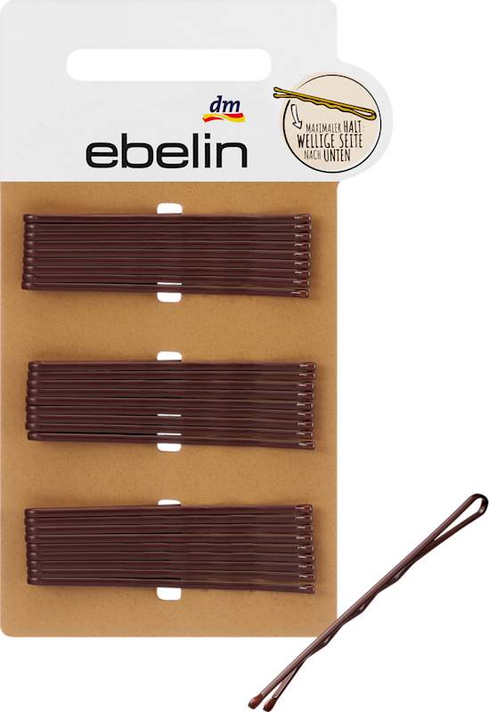 ebelin Pinces à cheveux midi marron 27 pièces