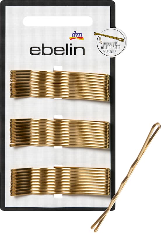 ebelin Pinces à cheveux aspect doré, 27 pcs