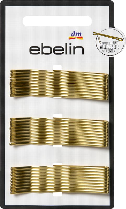ebelin Pinces à cheveux aspect doré, 27 pcs
