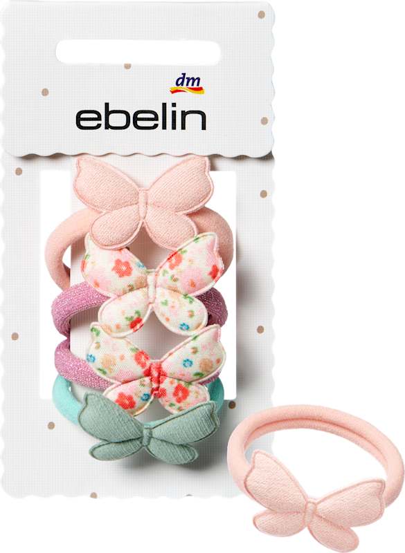 ebelin élastiques cheveux papillons 4 pièces