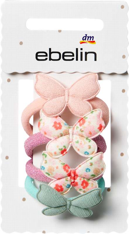 ebelin élastiques cheveux papillons 4 pièces