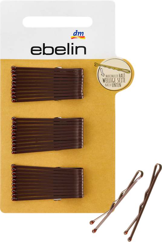ebelin pinces à cheveux courtes marron 30 pièces