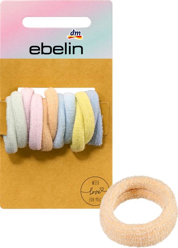 ebelin élastiques cheveux à fil pailleté 12 pièces