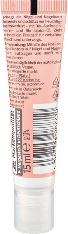 alverde NATURKOSMETIK Huile à ongles Roll-On 15 ml