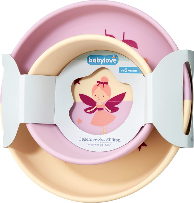 babylove Set vaisselle silicone Fée 2 pièces, 1 set