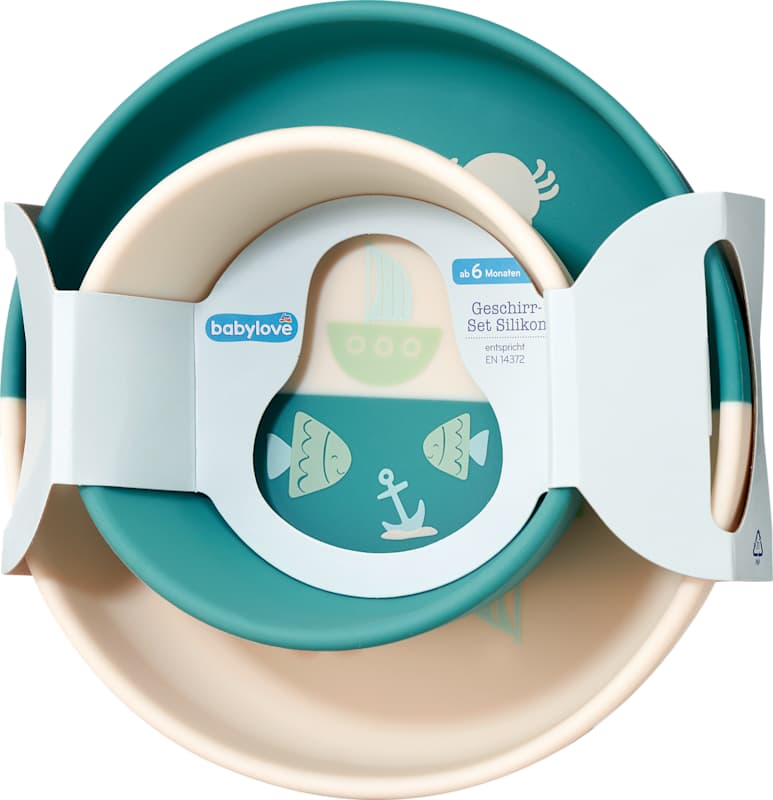 babylove Set vaisselle silicone maritim 2 pcs 1 pièce