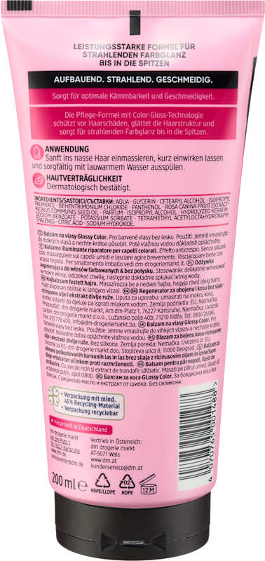 Balea PROFESSIONAL après-shampooing Glossy Color 200 ml