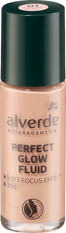 alverde NATURKOSMETIK Enlumineur Perfect Glow Fluid 01 Golden Pearl 29 ml
