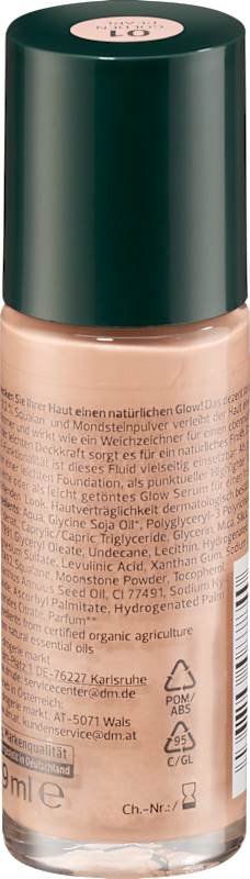 alverde NATURKOSMETIK Enlumineur Perfect Glow Fluid 01 Golden Pearl 29 ml
