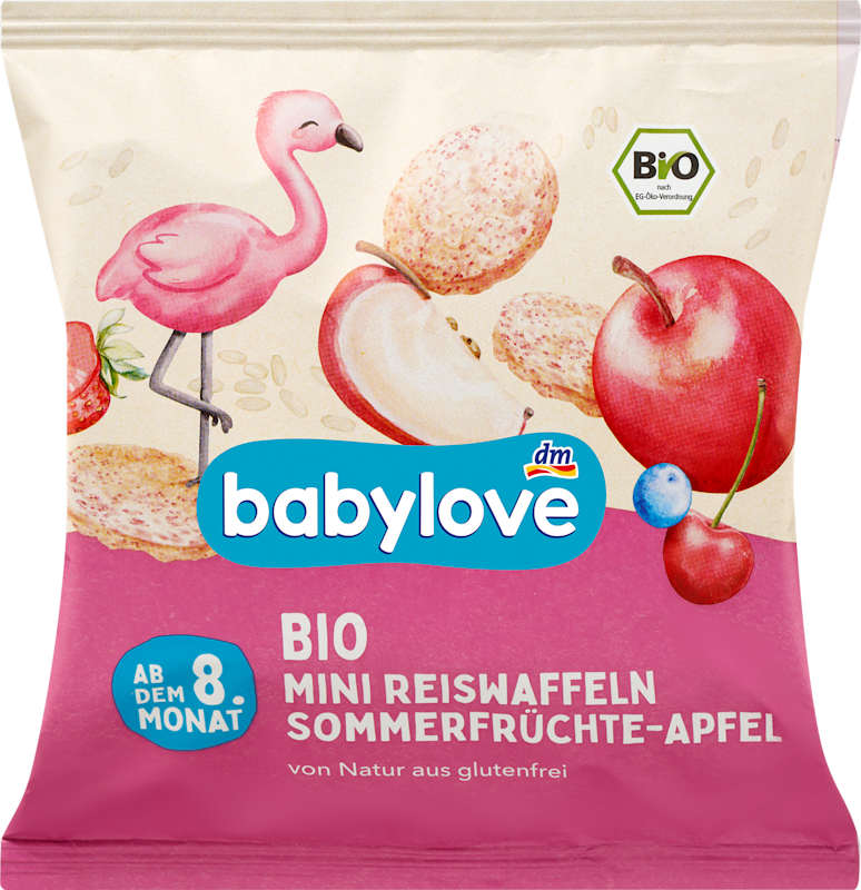 babylove galettes de riz fruits d'été pomme dès 8 mois 35 g