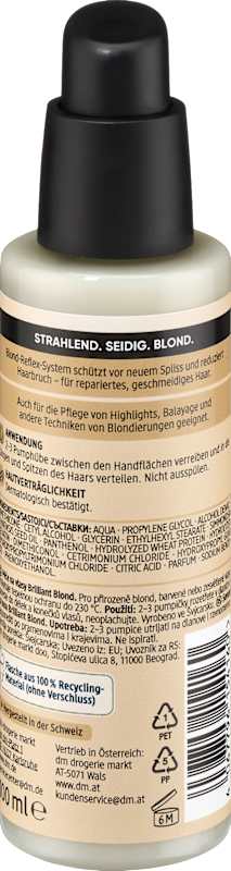 Balea PROFESSIONAL sérum sans rinçage Brilliant Blond 100 ml