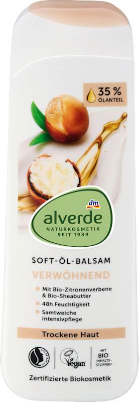 alverde NATURKOSMETIK Baume huile douce verveine citronnée et beurre de karité 250 ml