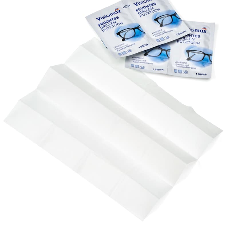 Visiomax Lingettes nettoyantes lunettes humides, 52 pièces
