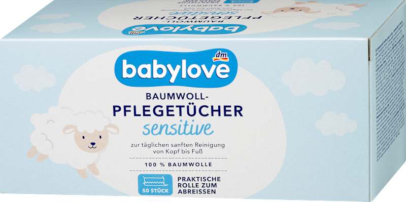 babylove Lingettes coton sensitive 50 pièces