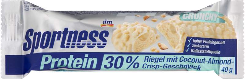 Sportness Barre protéinée 30% Coconut Almond Crisp, 40 g