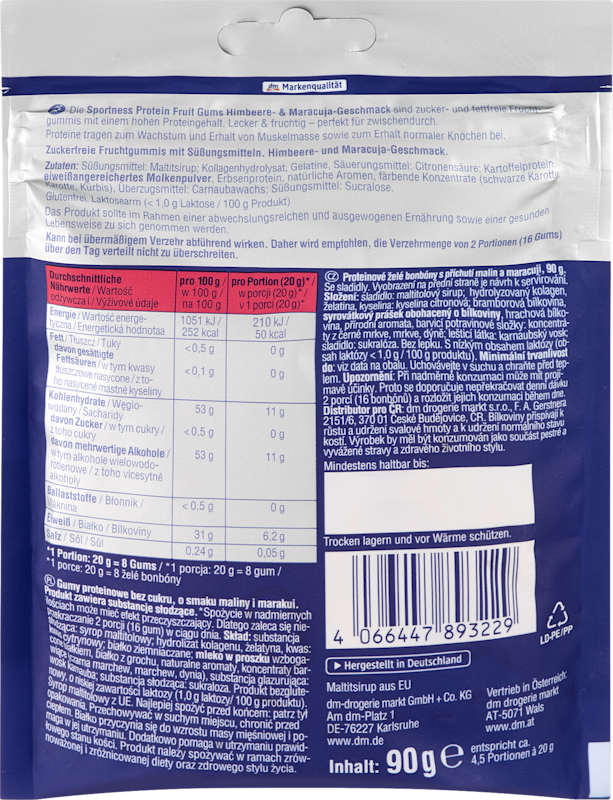 Sportness Gommes aux fruits protéinées 90 g