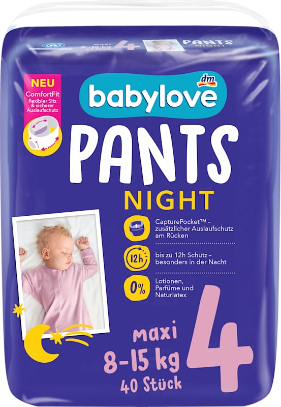 babylove Couches-culottes Night T4 Maxi (8-15 kg) 40 pcs