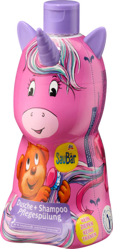 SauBär shampooing gel douche & après-shampooing enfants 3en1 licorne 400 ml
