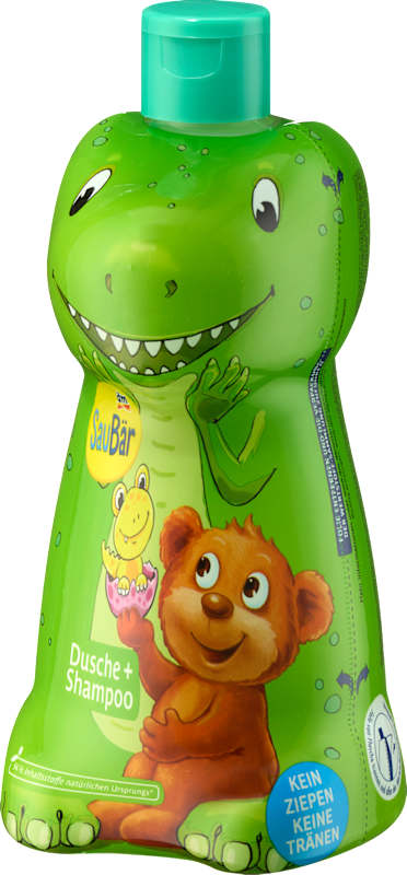 SauBär Shampooing & gel douche enfant 2en1 Dino, 400 ml