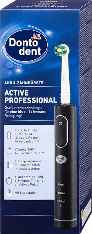 Dontodent Brosse à dents électrique Active Professional 1 pièce