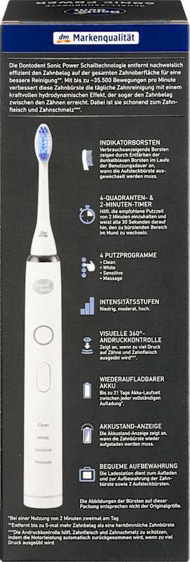 Dontodent Brosse à dents sonique Sonic Power, 1 pièce