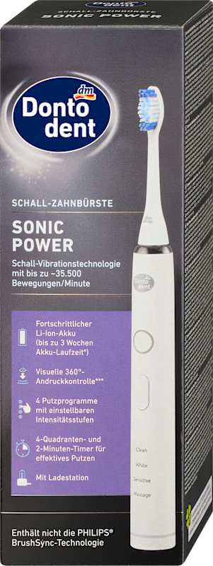 Dontodent Brosse à dents sonique Sonic Power, 1 pièce