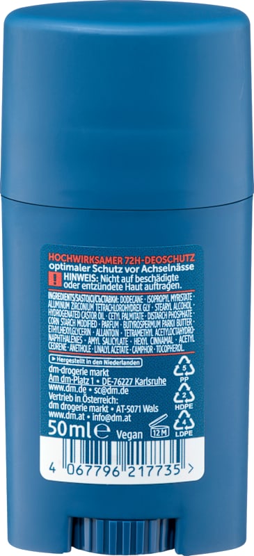 Balea MEN Déodorant stick anti-transpirant Extra Dry 50 ml