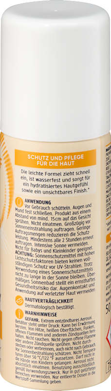 Balea Spray solaire visage UV Protection LSF 50 50 ml
