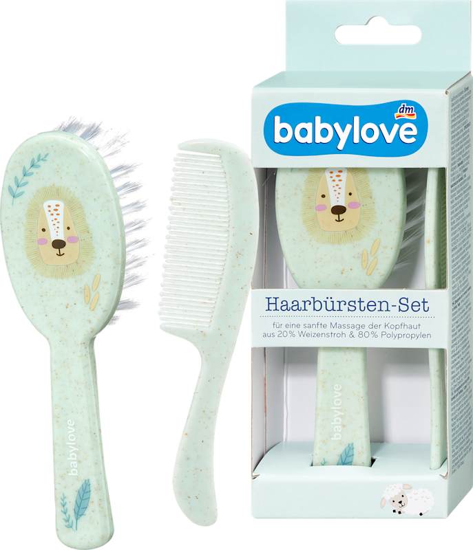 babylove Set de brosses vert lion 2 pièces, 1 pièce