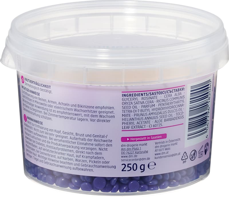 Balea Perles de cire chaude huile d'amande & baies des bois 250 g