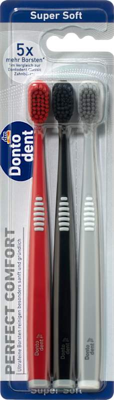 Dontodent Brosse à dents Perfect Comfort super soft 3 pièces