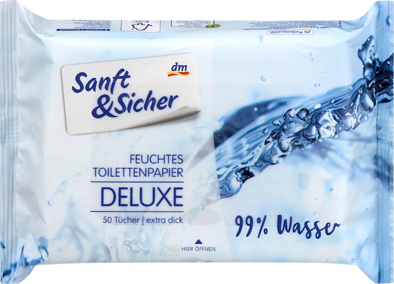 Sanft&Sicher papier toilette humide 99% eau 50 pièces