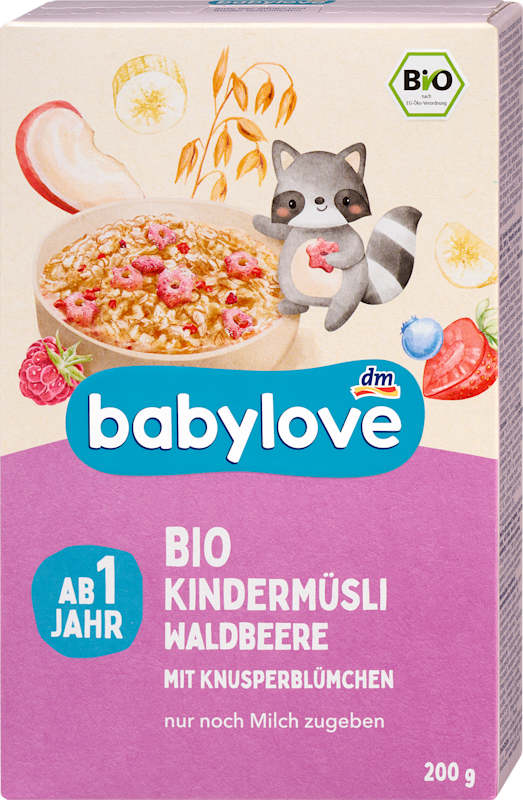 babylove muesli enfant fruits des bois dès 1 an 200 g