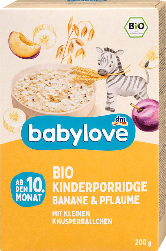 babylove porridge banane & prune dès 10 mois 200 g