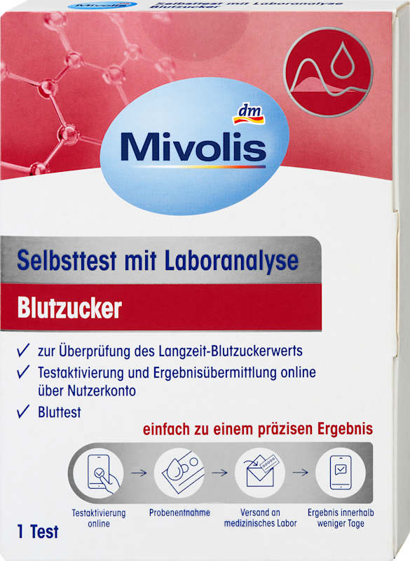Mivolis Autotest avec analyse en laboratoire Glycémie 1 utilisation 1 pièce