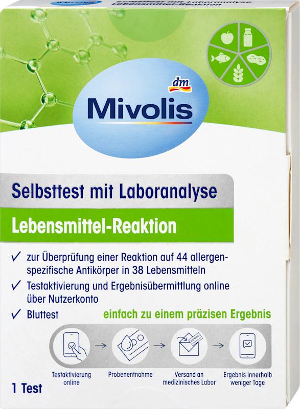 Mivolis autotest avec analyse laboratoire réaction alimentaire 1 application 1 pièce