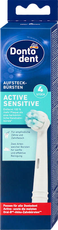 Dontodent têtes de brosse Active Sensitive 4 pièces