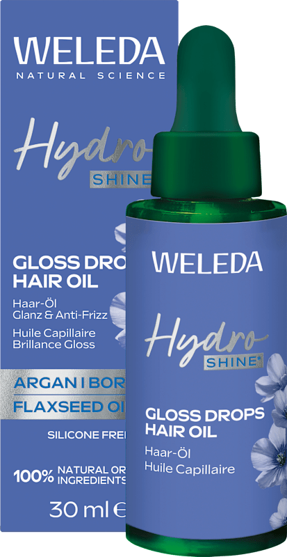 Weleda Huile capillaire Hydro Shine, 30 ml — produit allemand authentique au Maroc