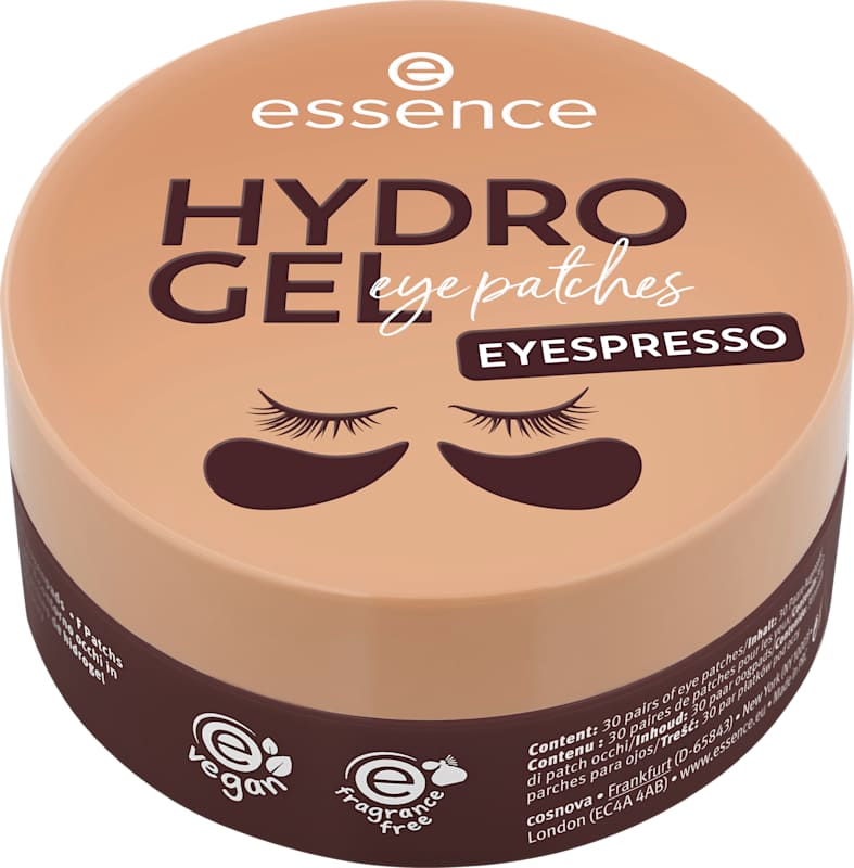 essence Patchs yeux Hydro Gel Eyespresso (30 paires), 60 pièces