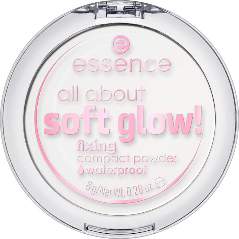 essence Poudre compacte All About Soft Glow! Fixing Waterproof, 8 g