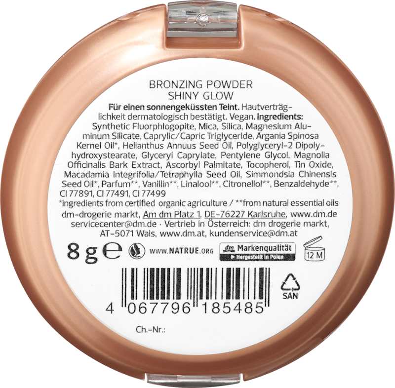 alverde NATURKOSMETIK Poudre bronzante Shiny Glow 8 g