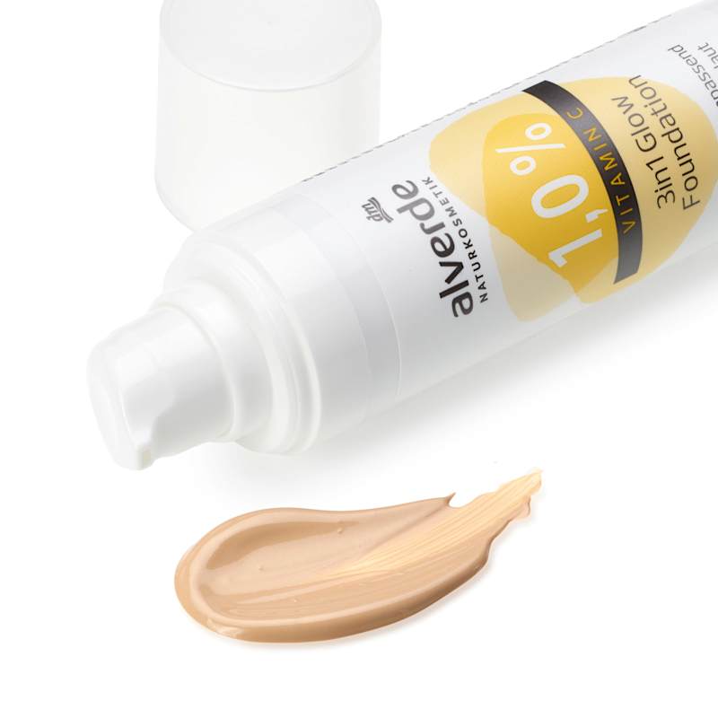alverde NATURKOSMETIK Fond de teint 3en1 Glow 1% Vitamine C 30 ml