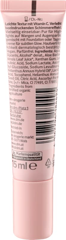 alverde NATURKOSMETIK enlumineur All in 1 Glow Drops 02 Rosy Gold, 15 ml
