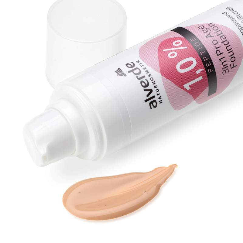 alverde NATURKOSMETIK Fond de teint 3en1 Pro-Age 1% peptides 30 ml