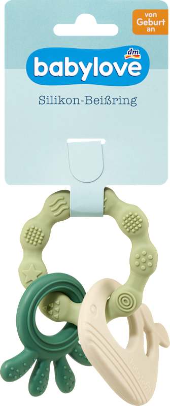 babylove Anneau de dentition beige/vert 1 pièce