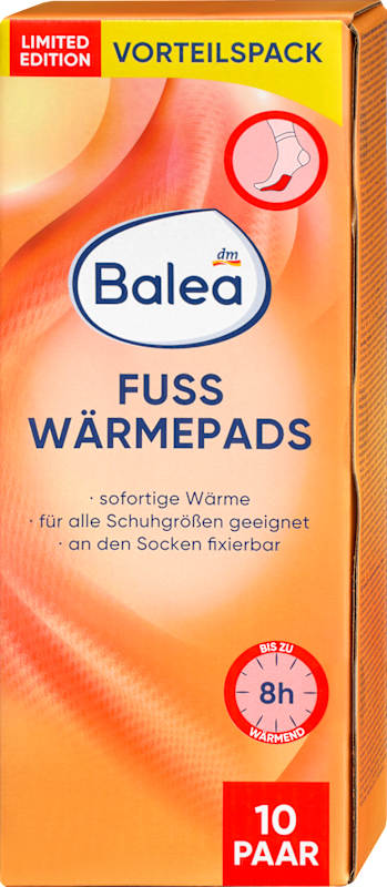 Balea Patchs chauffants pour pieds pack 10 paires 20 pc
